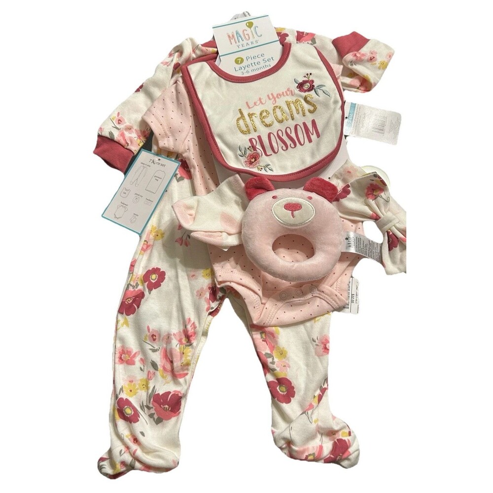 Baby Girl 6 Piece Gift Set Size 3-6 Months NWT - Picture 2 of 3
